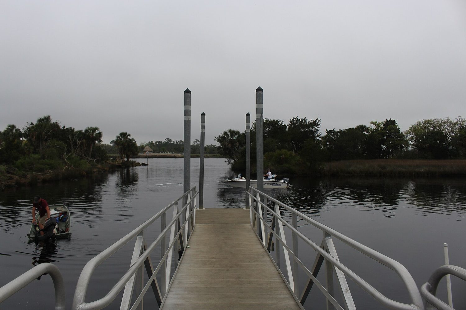 Steinhatchee River at main boat ramp looking south